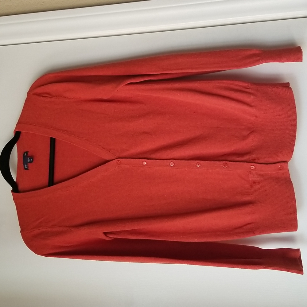 Gap Orange cardigan. Size Medium